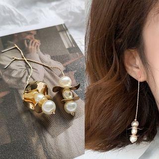 Faux-pearl Drop Earring As Shown In Figure - One Size