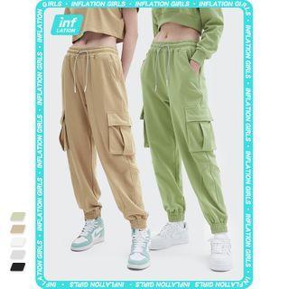 Drawstring Cargo Jogger Pants In 5 Colors