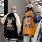 Couple Matching Bear Embroidered Baseball Jacket