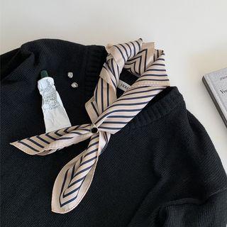 Stripe Silky Square Scarf