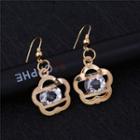 Glass Bead Floral Dangle Earring 1 Pair - Gold - One Size
