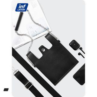Details Faux-leather Mini Crossbody Bag Black - One Size