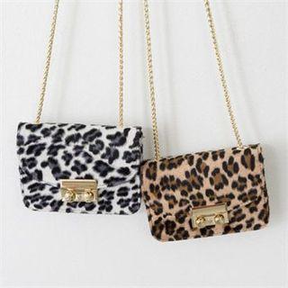Leopard Faux-fur Crossbody Bag
