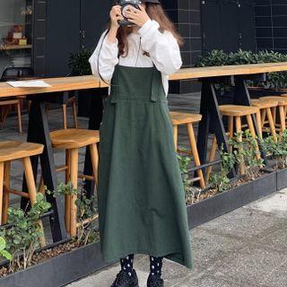 Long-sleeve T-shirt / Midi A-line Overall Dress