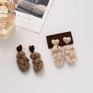 Bear Chenille Dangle Earring