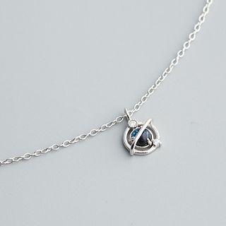 925 Sterling Silver Planet Pendant Necklace As Shown In Figure - One Size