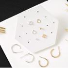 Set Of 5: Geometric Alloy Earring (assorted Designs)