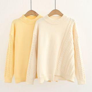 Chunky Knit Panel Sweater