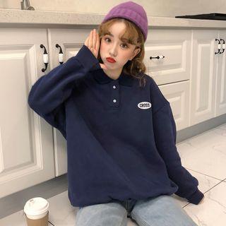 Collared Placket Sweatshirt