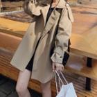 Lapel Double-breasted Leather Jacket