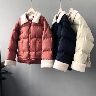 Fleece Panel Puffer Jacket