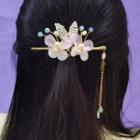 Retro Butterfly Faux Pearl Hair Stick 1 Pc - K60 - One Size