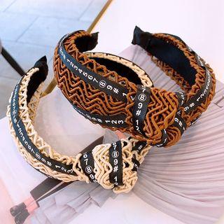 Printed Crochet Knit Headband