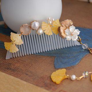 Flower Leaf Acetate Headpiece