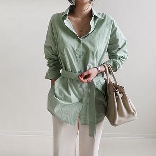 Monotone Shirt With Sash