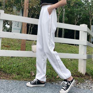 High-waist Rhinestone Pants