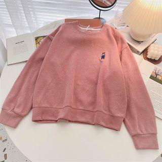 Long-sleeve Round Neck Embroidered Sweatshirt
