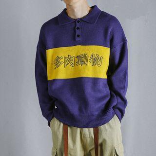 Loose-fit Colorblock Polo Shirt