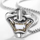Ghost Mask Pendant Stainless Steel Necklace Silver - One Size