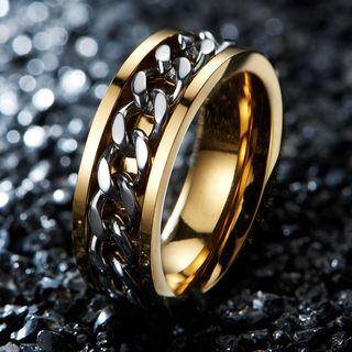 Stainless Steel Chained Ring