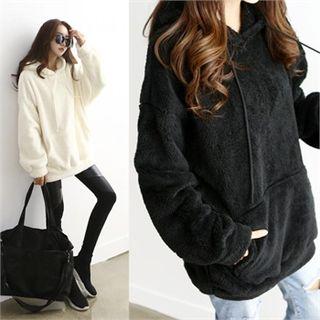 Hooded Faux-fur Sweatshirt