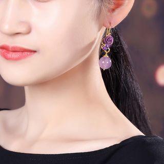 Flower Gemstone Drop Earring