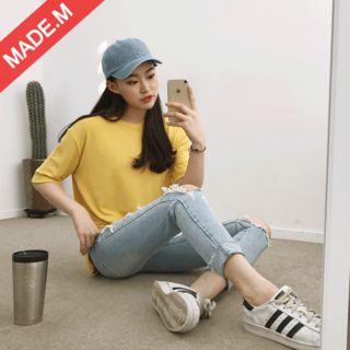 Short Sleeve Crew-neck Boxy-fit T-shirt