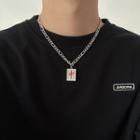 Mahjong Pendant Stainless Steel Necklace