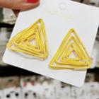 Triangle Earring 1 Pair - Yellow - One Size