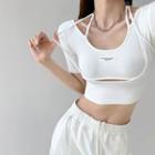 Skinny Mock Two-piece Halter T-shirt