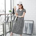 Striped Cotton Maxi Dress