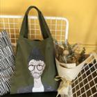 Printed Tote Bag Army Green - One Size