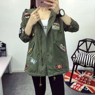 Patch Hooded Jacket