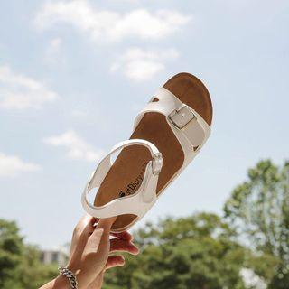 Belted Faux-leather Sandals