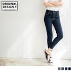 High Waist Ankle-length Skinny Jeans