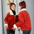 Thick Corduroy Long-sleeve Cropped Jacket