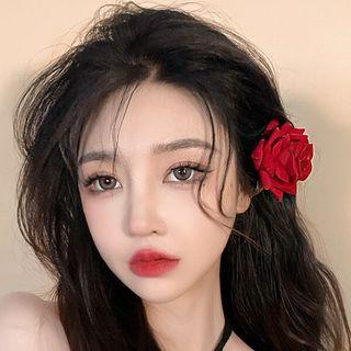 Floral Hair Clip Rose - Red - One Size