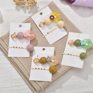 Set Of 2: Flower Hair Clips (various Designs)