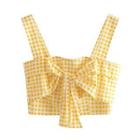 Gingham Bow Cropped Camisole Top