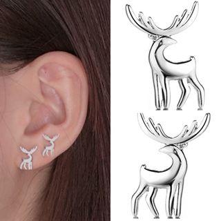 Deer Earring With Earring Back - 1 Pair - Earring - As Shown In Figure - One Size