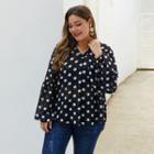 Plus Size Dotted Blouse