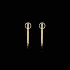 Rhinestone Alloy Fringed Earring 1 Pair - Earring - Gold - One Size