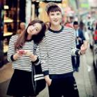 Striped Couple Matching Sweatshirt