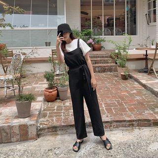 Monotone Overall Pants