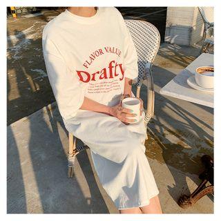 Drafty Letter T-shirt Dress