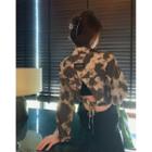 Tie Dye Crop Shirt Tie Dye - Brown - One Size