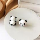 Panda Resin Asymmetrical Earring 1 Pr - Stud Earring - Black & White - One Size