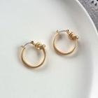 Alloy Knot Hoop Earring 1 Pair - Earring - Gold - One Size