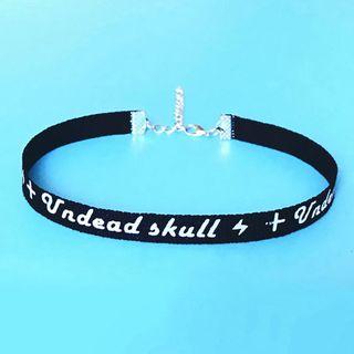 Lettering Fabric Choker As Shown In Figure - One Size