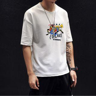 Qilin Print Short-sleeve T-shirt